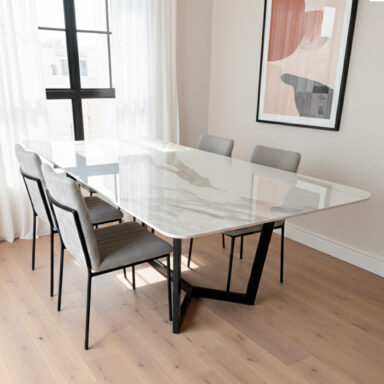 Mesa de Comedor con Tapa de Neolith Calacatta